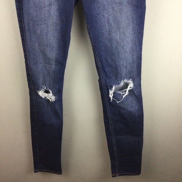Hollister High Rise Super Skinny Stretch Distressed Jeans Size 1 - Picture 4 of 10